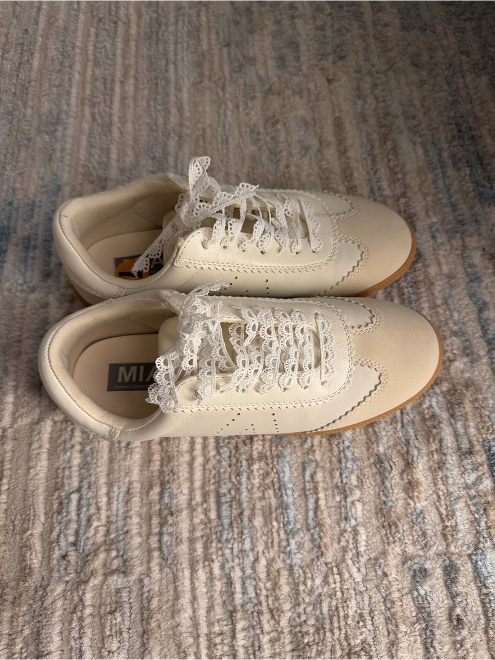 MIA Cream Lace Scallop Sneakers - Picture 4 of 10